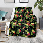 Tropical Hibiscus Aloha Pattern Print Blanket