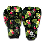 Tropical Hibiscus Aloha Pattern Print Boxing Gloves