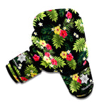 Tropical Hibiscus Aloha Pattern Print Boxing Gloves