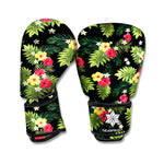 Tropical Hibiscus Aloha Pattern Print Boxing Gloves