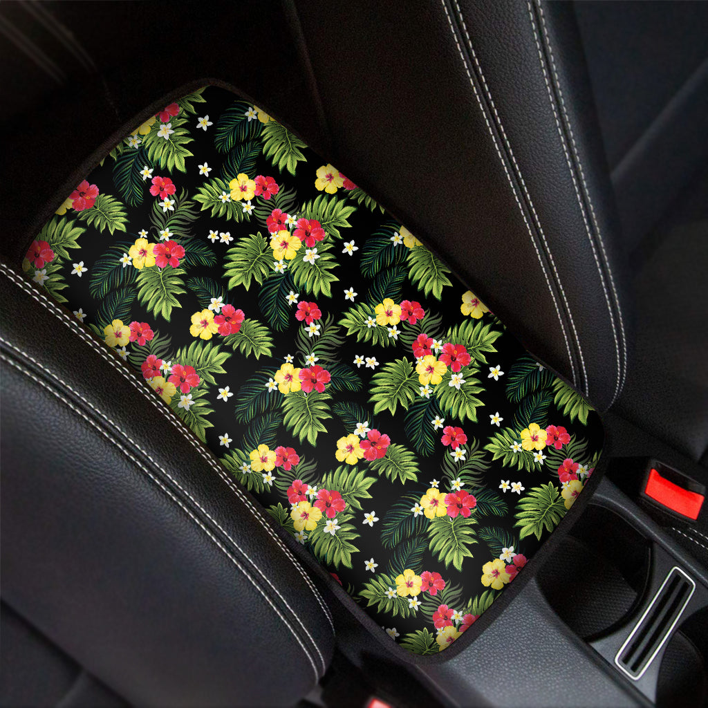 Tropical Hibiscus Aloha Pattern Print Car Center Console Cover