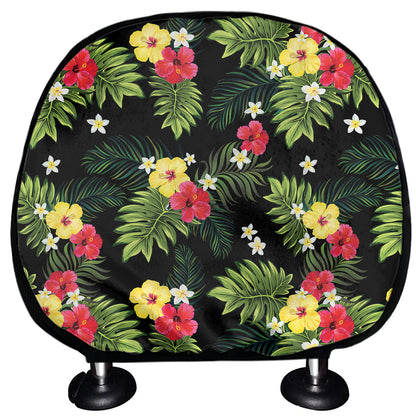 Tropical Hibiscus Aloha Pattern Print Car Headrest Covers