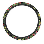 Tropical Hibiscus Aloha Pattern Print Car Steering Wheel Cover