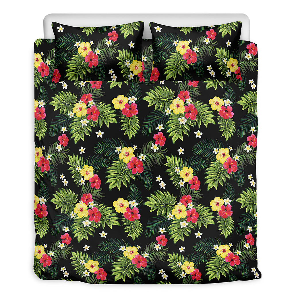 Tropical Hibiscus Aloha Pattern Print Duvet Cover Bedding Set