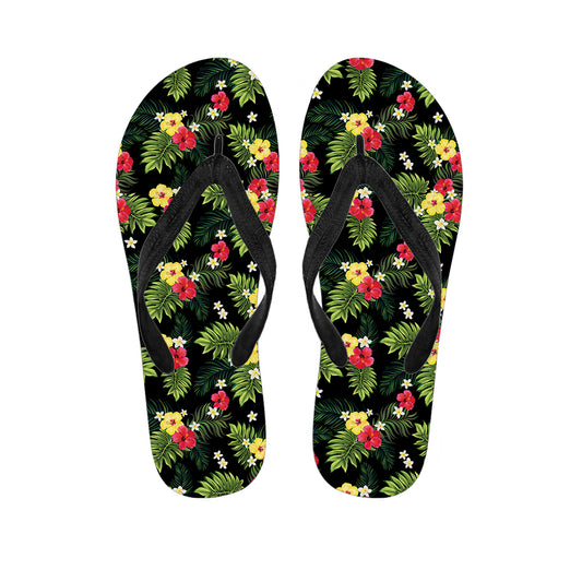 Tropical Hibiscus Aloha Pattern Print Flip Flops