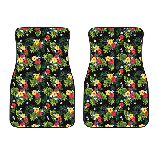 Tropical Hibiscus Aloha Pattern Print Front Car Floor Mats