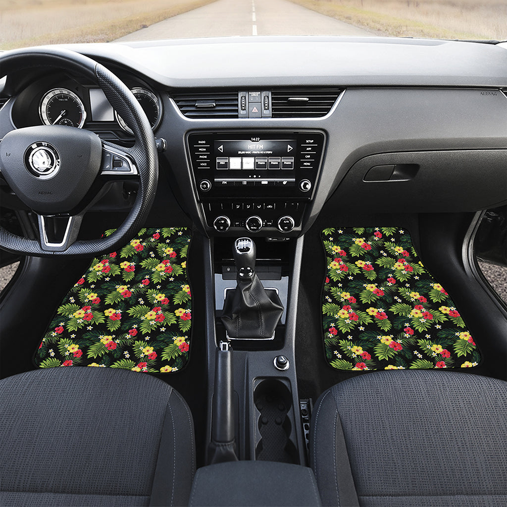 Tropical Hibiscus Aloha Pattern Print Front Car Floor Mats