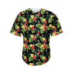 Tropical Hibiscus Aloha Pattern Print Men's Baseball Jersey
