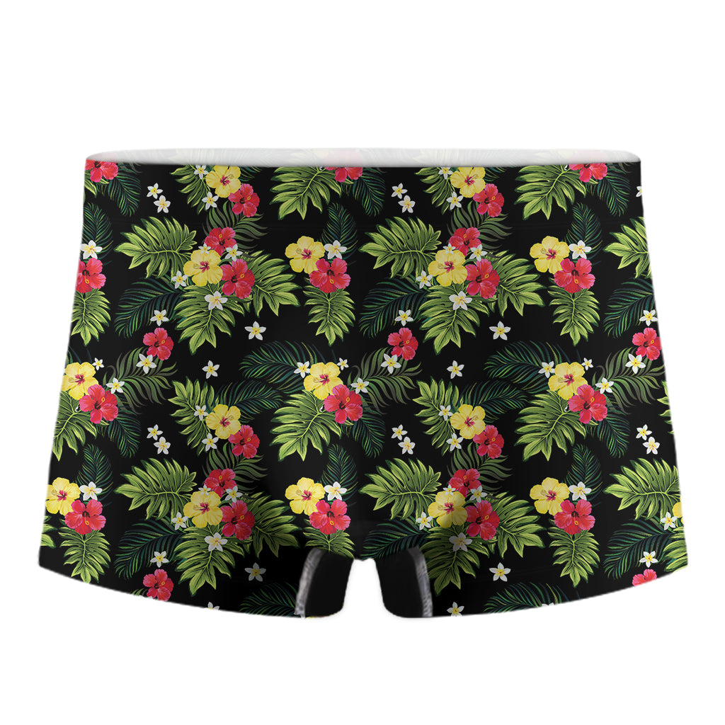 Tropical Hibiscus Aloha Pattern Print Men's Boxer Briefs