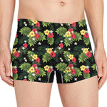 Tropical Hibiscus Aloha Pattern Print Men's Boxer Briefs