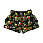 Tropical Hibiscus Aloha Pattern Print Muay Thai Boxing Shorts