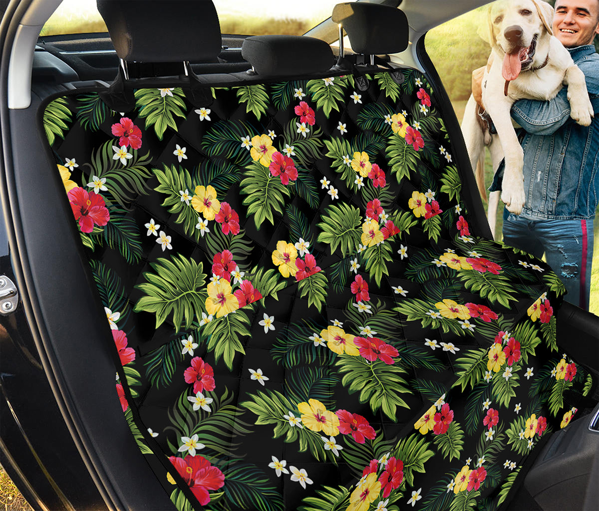 Tropical Hibiscus Aloha Pattern Print Pet Car Back Seat Cover
