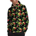 Tropical Hibiscus Aloha Pattern Print Pullover Hoodie