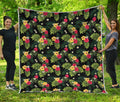 Tropical Hibiscus Aloha Pattern Print Quilt