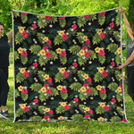 Tropical Hibiscus Aloha Pattern Print Quilt