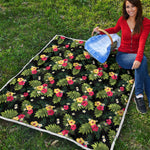 Tropical Hibiscus Aloha Pattern Print Quilt