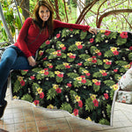 Tropical Hibiscus Aloha Pattern Print Quilt