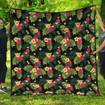 Tropical Hibiscus Aloha Pattern Print Quilt