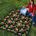 Tropical Hibiscus Aloha Pattern Print Quilt