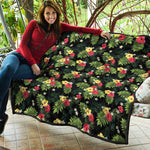Tropical Hibiscus Aloha Pattern Print Quilt