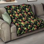 Tropical Hibiscus Aloha Pattern Print Quilt