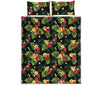 Tropical Hibiscus Aloha Pattern Print Quilt Bed Set