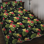 Tropical Hibiscus Aloha Pattern Print Quilt Bed Set