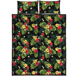 Tropical Hibiscus Aloha Pattern Print Quilt Bed Set