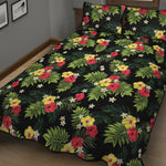 Tropical Hibiscus Aloha Pattern Print Quilt Bed Set