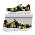 Tropical Hibiscus Aloha Pattern Print White Running Shoes