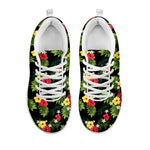 Tropical Hibiscus Aloha Pattern Print White Sneakers