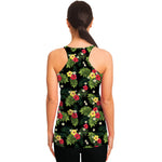 Tropical Hibiscus Aloha Pattern Print Women's Racerback Tank Top