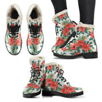 Tropical Hibiscus Blossom Pattern Print Comfy Boots GearFrost