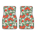 Tropical Hibiscus Blossom Pattern Print Front Car Floor Mats