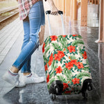 Tropical Hibiscus Blossom Pattern Print Luggage Cover GearFrost