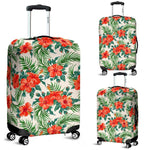 Tropical Hibiscus Blossom Pattern Print Luggage Cover GearFrost