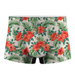 Tropical Hibiscus Blossom Pattern Print Men's Boxer Briefs