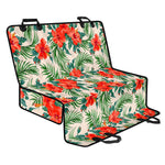 Tropical Hibiscus Blossom Pattern Print Pet Car Back Seat Cover