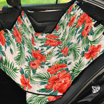 Tropical Hibiscus Blossom Pattern Print Pet Car Back Seat Cover