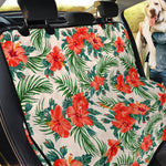 Tropical Hibiscus Blossom Pattern Print Pet Car Back Seat Cover