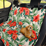 Tropical Hibiscus Blossom Pattern Print Pet Car Back Seat Cover