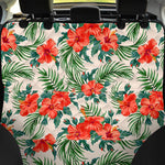 Tropical Hibiscus Blossom Pattern Print Pet Car Back Seat Cover
