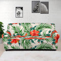 Tropical Hibiscus Blossom Pattern Print Sofa Cover