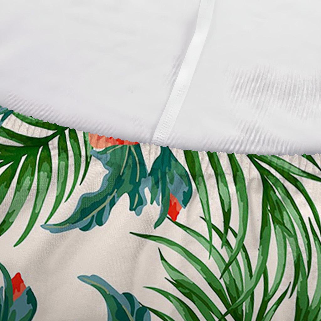 Tropical Hibiscus Blossom Pattern Print Sofa Cover