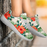 Tropical Hibiscus Blossom Pattern Print Sport Shoes GearFrost