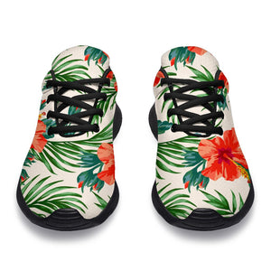 Tropical Hibiscus Blossom Pattern Print Sport Shoes GearFrost