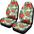 Tropical Hibiscus Blossom Pattern Print Universal Fit Car Seat Covers