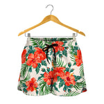 Tropical Hibiscus Blossom Pattern Print Women's Shorts