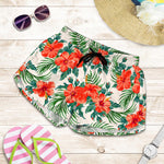 Tropical Hibiscus Blossom Pattern Print Women's Shorts