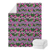 Tropical Hibiscus Flowers Aztec Print Blanket